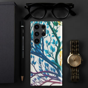 Snap case for Samsung® with rainbow branches pattern